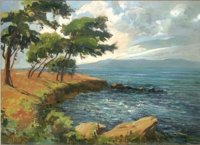 Un paysage cotier rocheux
